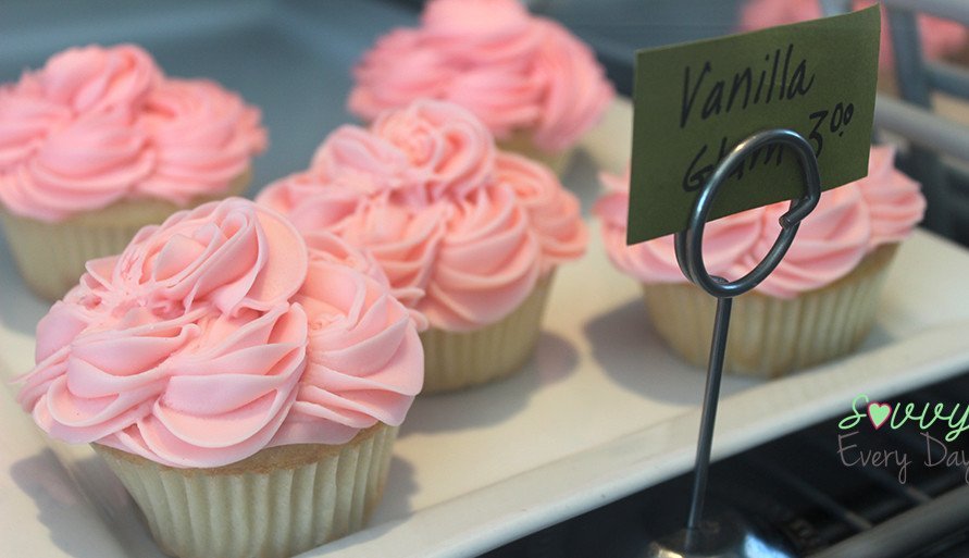 These pretty in pink cupcakes aren't vegan, but are amazing.