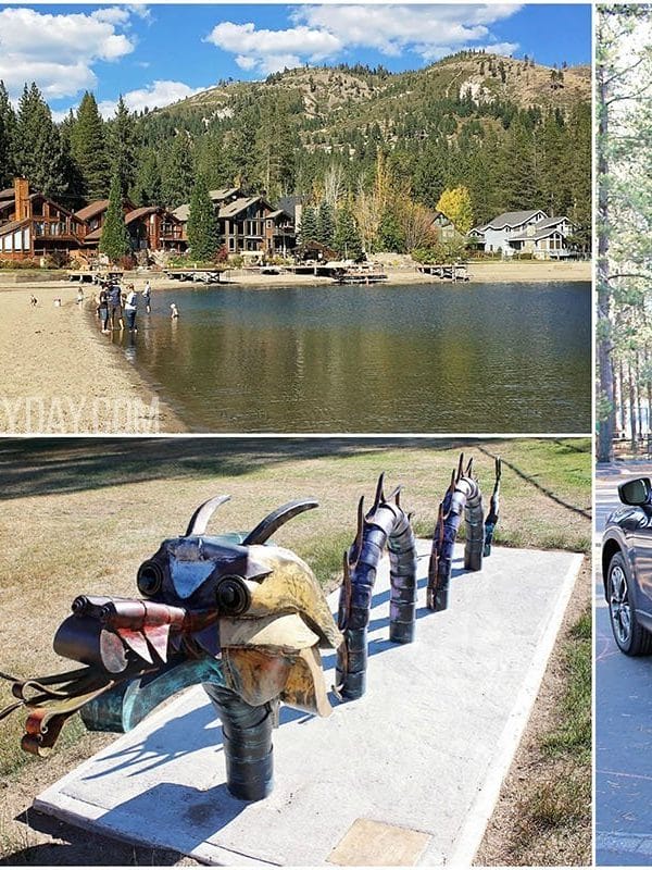 Collage of pictures from Donner Lake