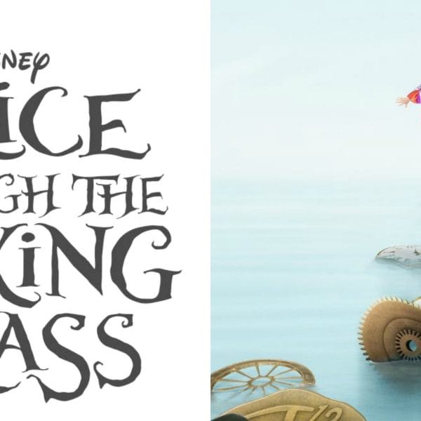 Collage of Alice Through the Looking Glass poster and movie title