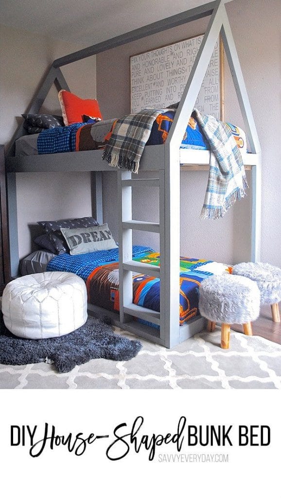 diy house bunk bed