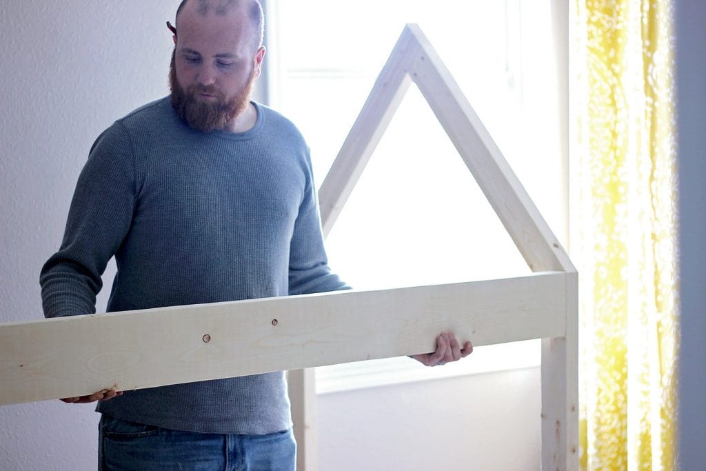 holding wood pieces up