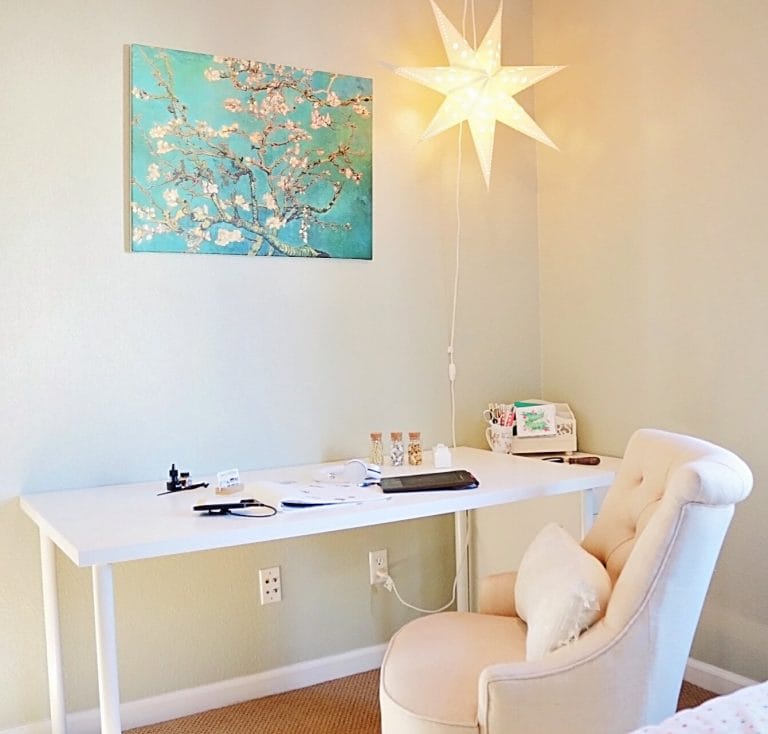 My New White, Black & Gold Home Office