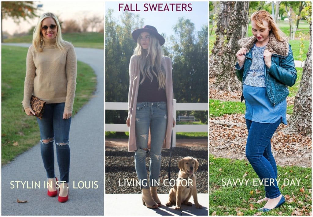 collage of favorite sweaters