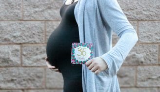 36 weeks February bump card