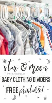 Free Download! Celestial Clothing Dividers For Baby\'s Nursery