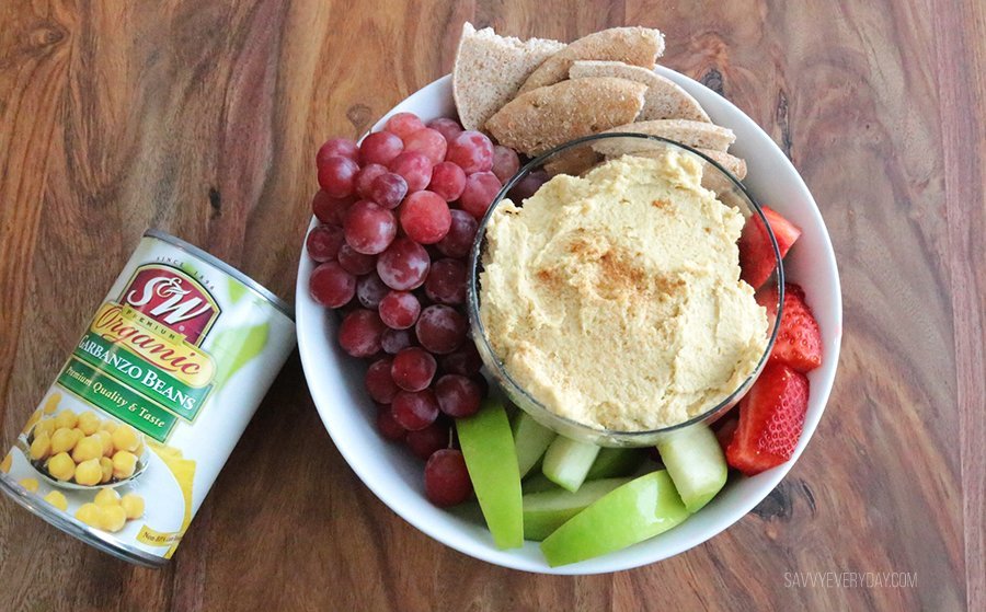 hummus with bean can