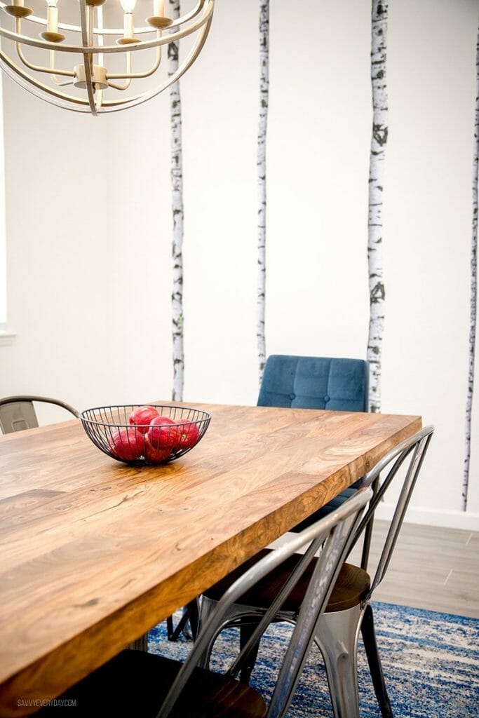 apples on the dining room table