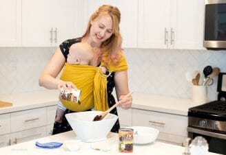 adding beans to easy cucumber bean salad