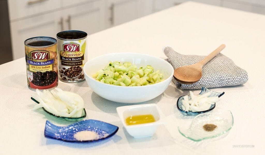 easy cucumber bean salad ingredients