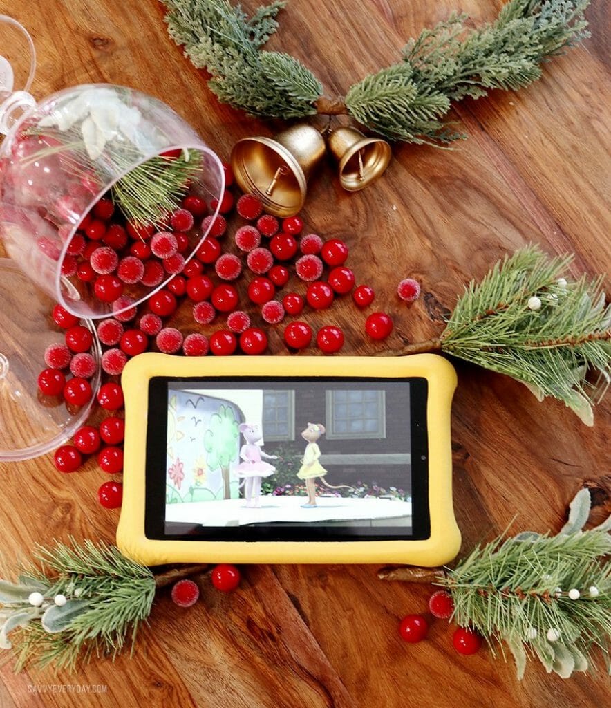 Amazon Fire HD 8 Kids Tablet holiday flatlay