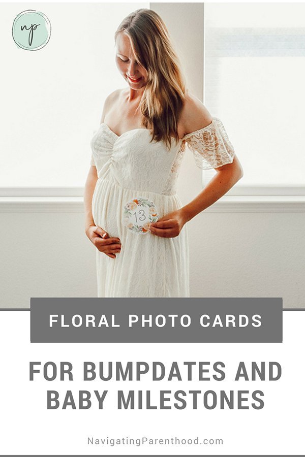 Numbered Floral Photo Cards for Bumpdates and Baby Milestones