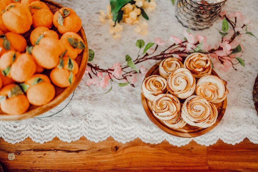 delicate half birthday pastries