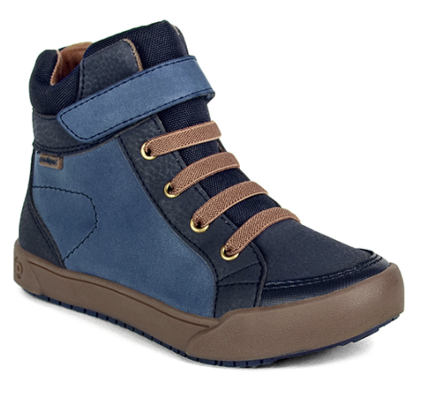 Navy, dark blue and brown kids boots (product image)
