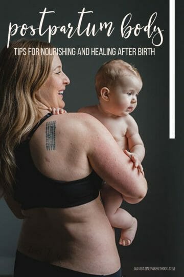mom smiling at baby