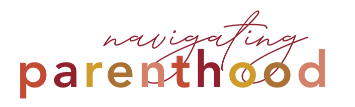 dark red navigating parenthood logo