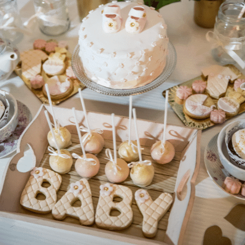 baby shower dessert table