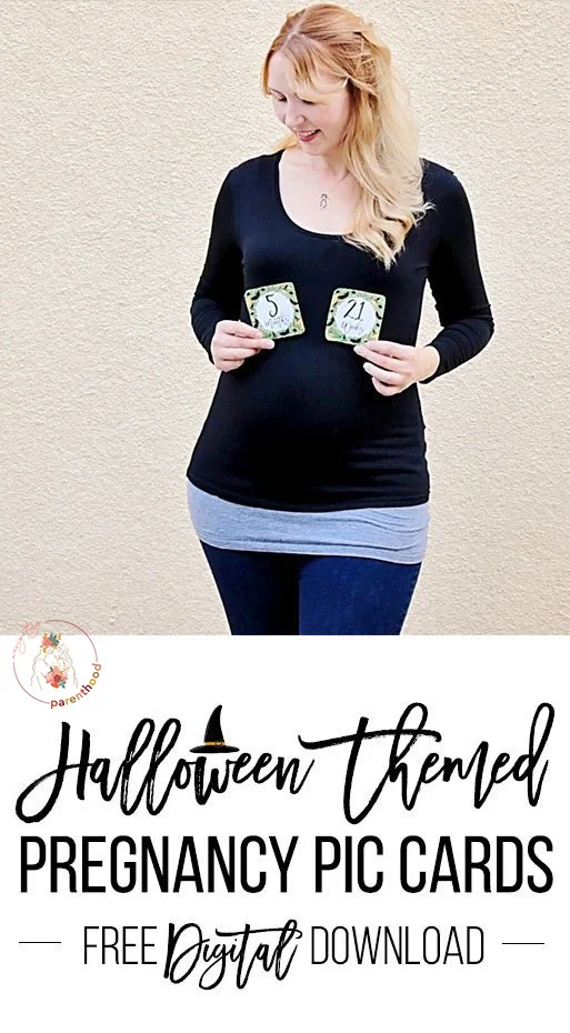 halloween themed pregnancy milestone cards