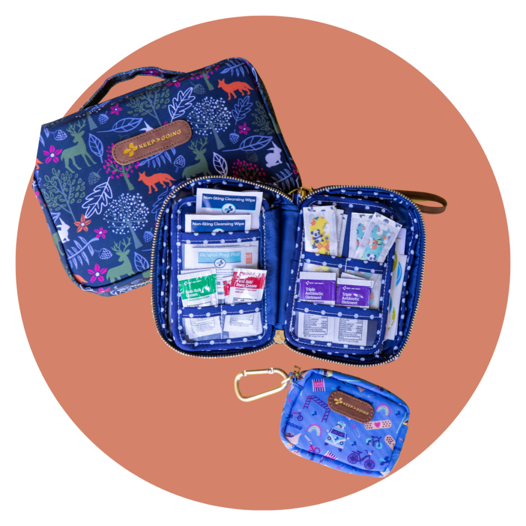 Family travel first aid kit