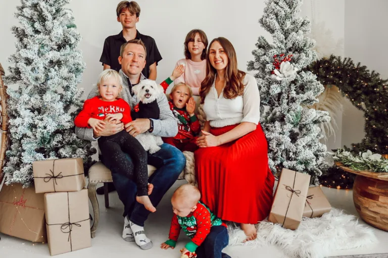 Stamps family Christmas photo